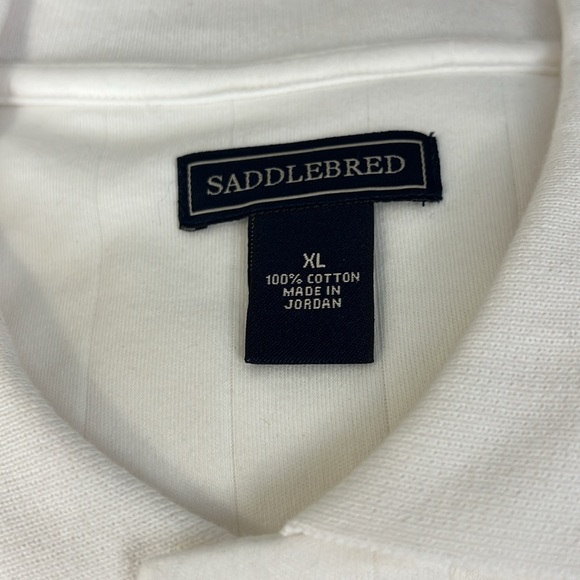 Saddlebred Men’s’ Knit White Shirt XL - Picture 2 of 5